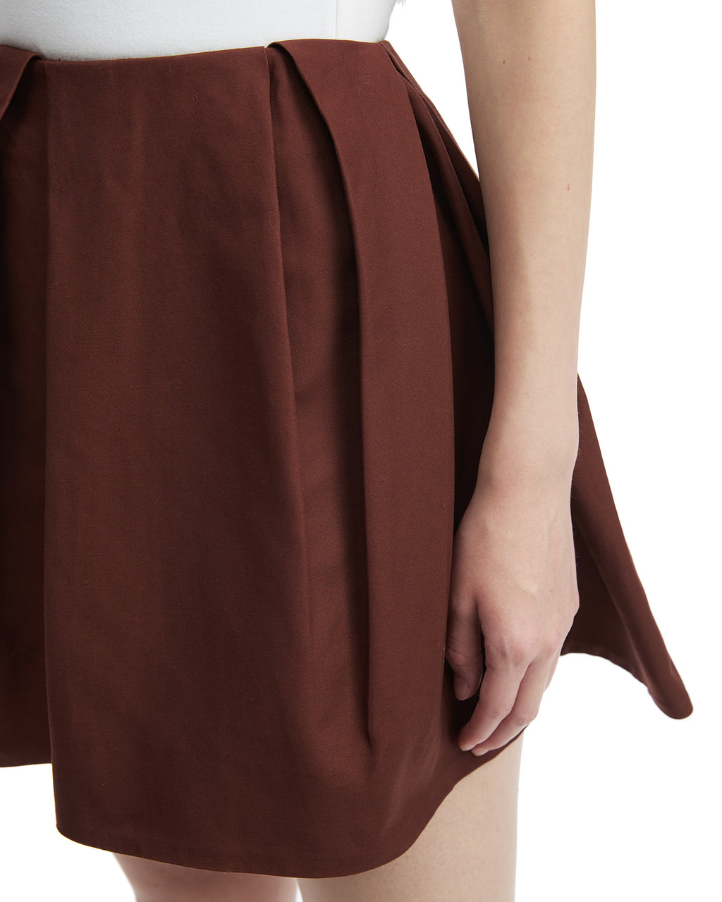 Pleated mini skirt