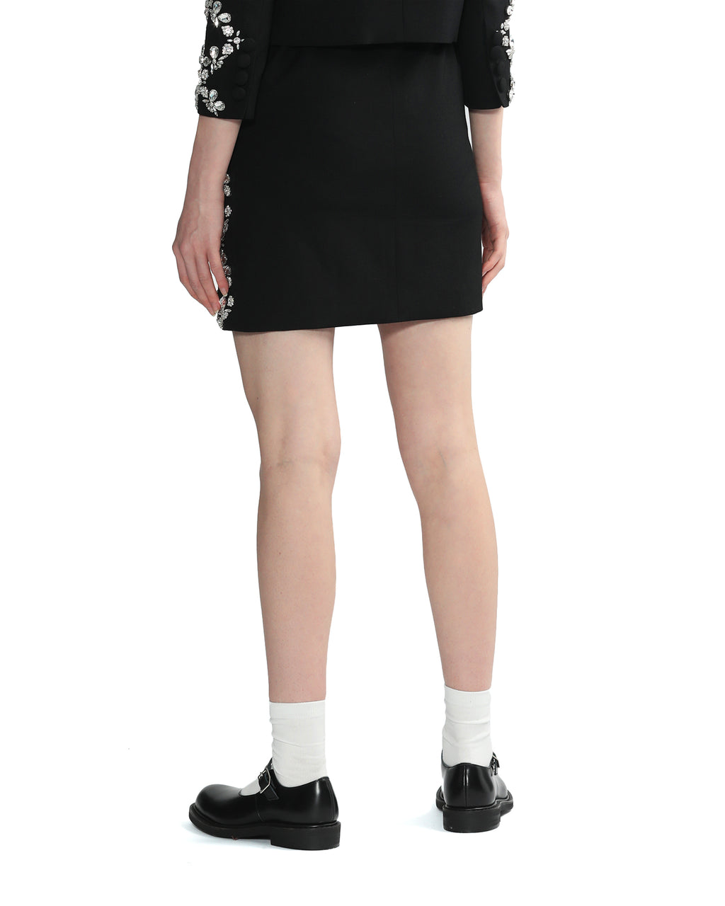 Crystal embellished mini skirt