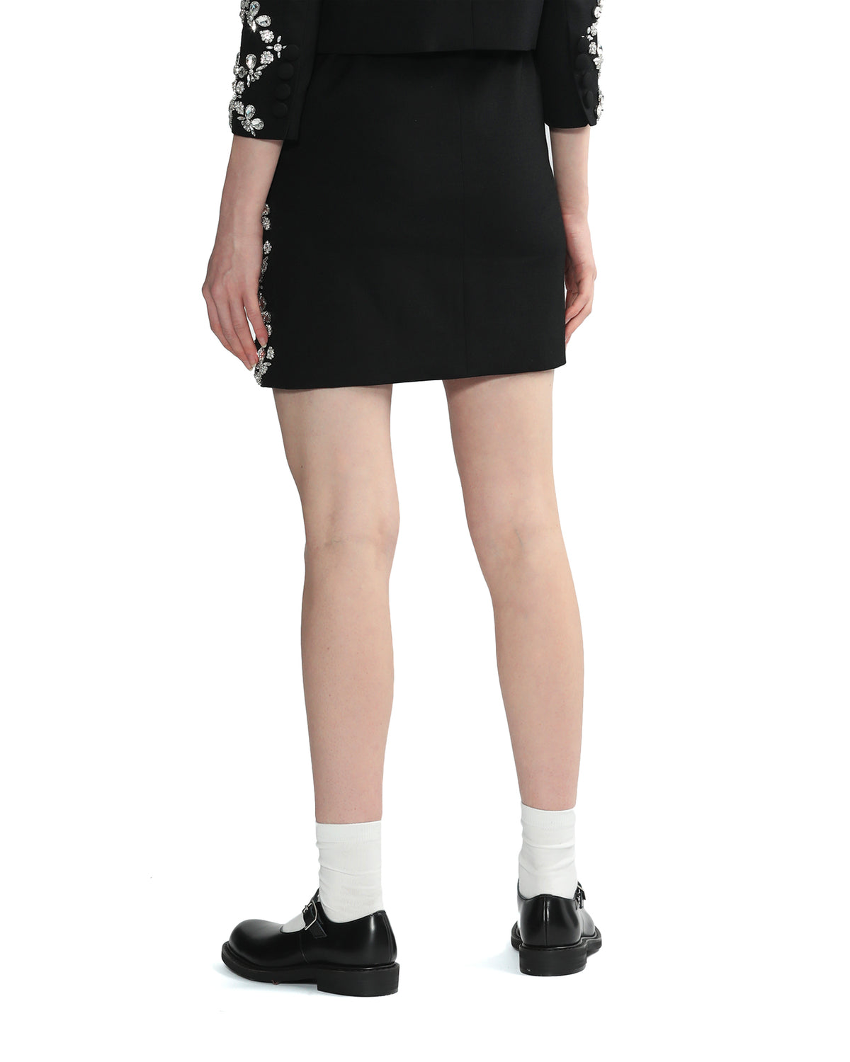 Crystal embellished mini skirt