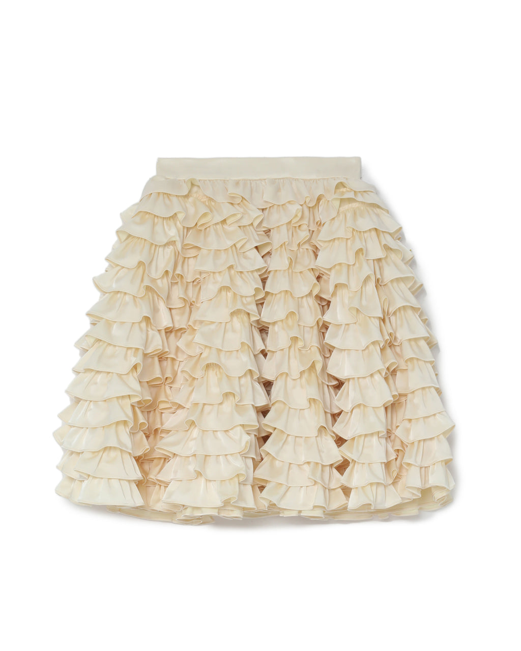 Mercerised ruffle skirt