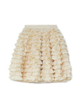 Mercerised ruffle skirt