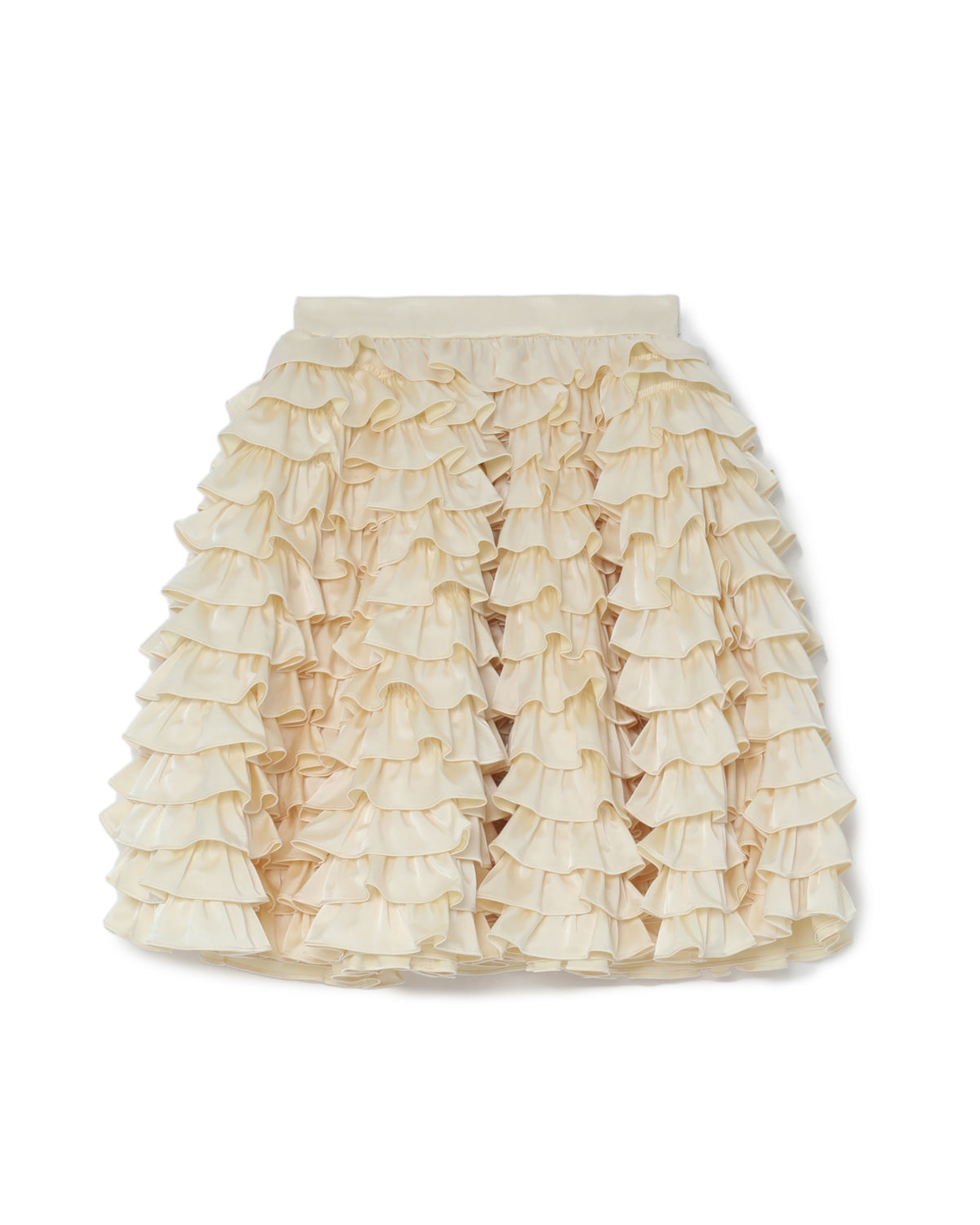 Mercerised ruffle skirt