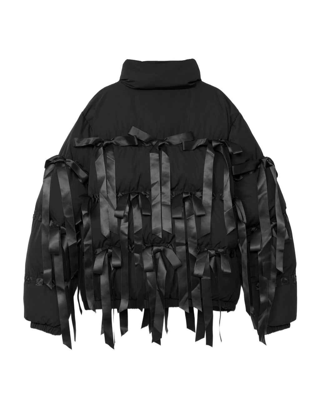 Ribbon puffer jacket