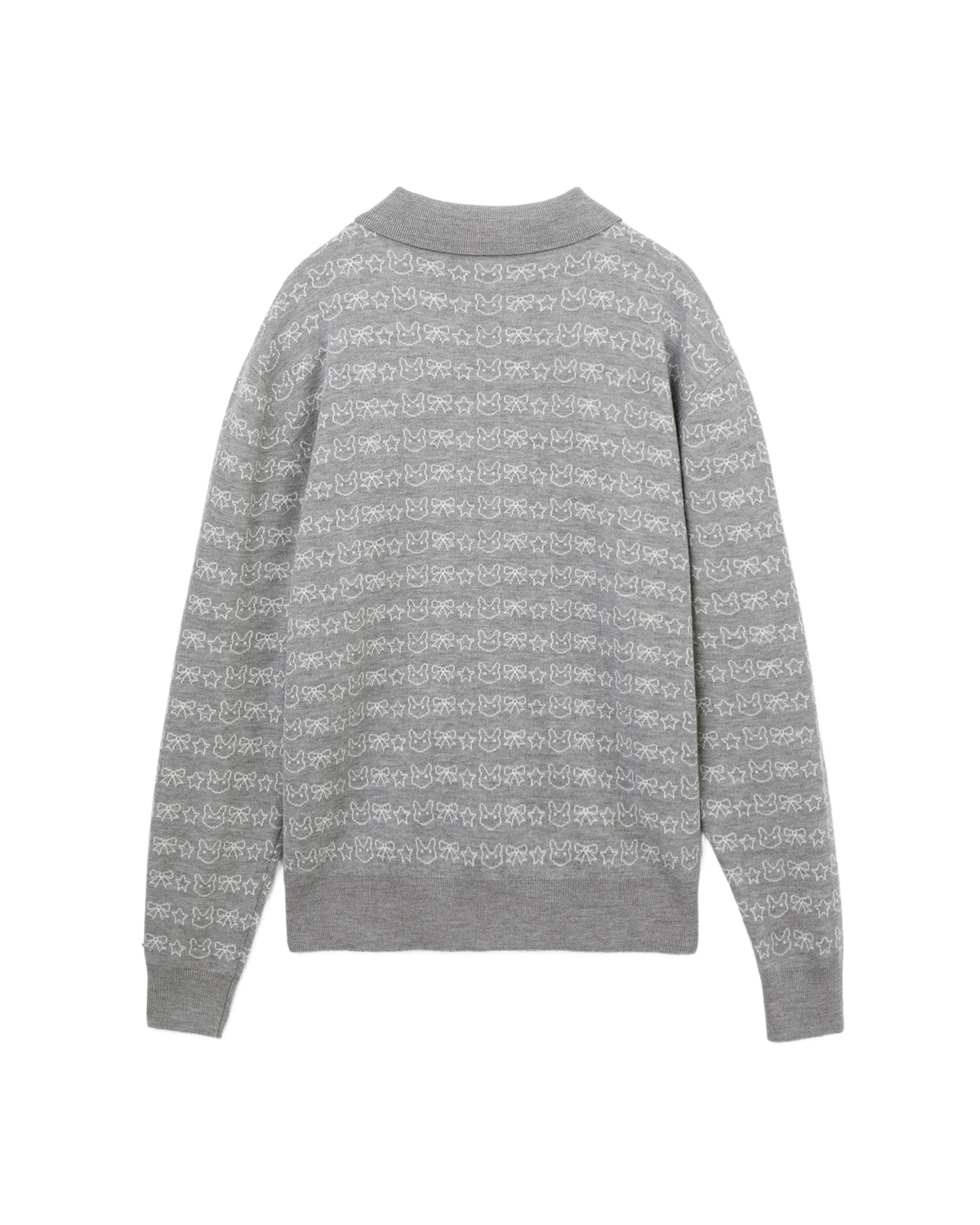 Printed polo sweater