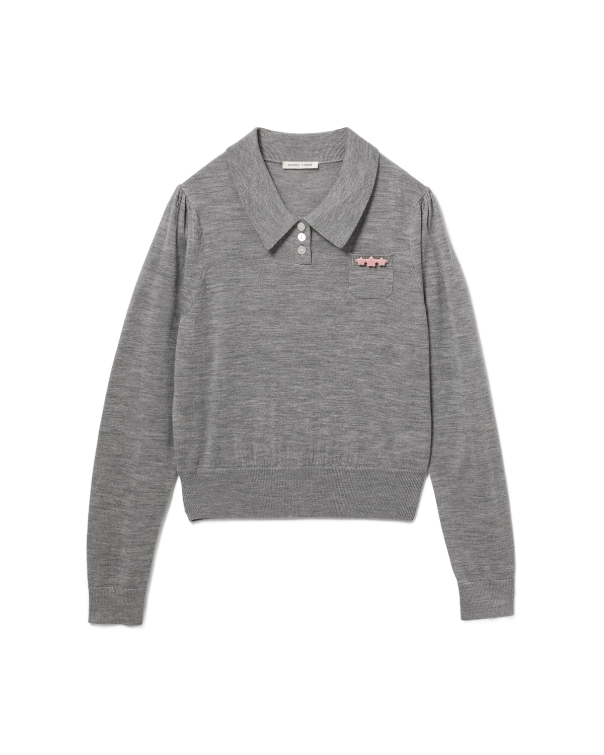 Polo knit top