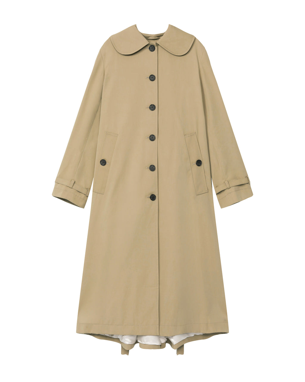 Buttoned trench coat