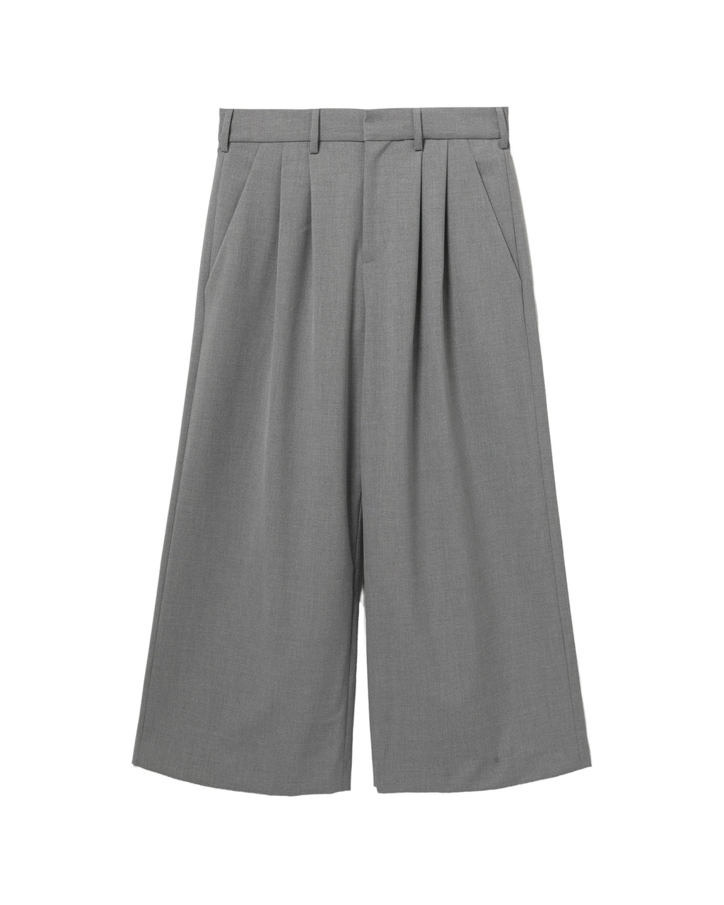 Pleated cropped pants