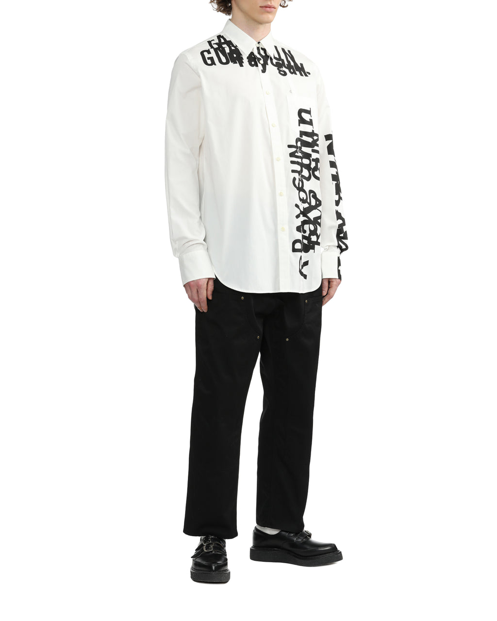Printed cotton silk shirt