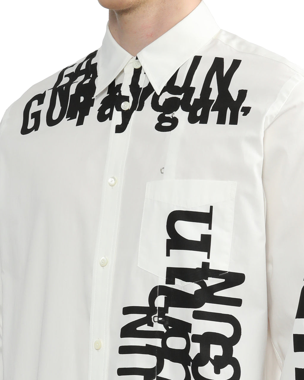 Printed cotton silk shirt