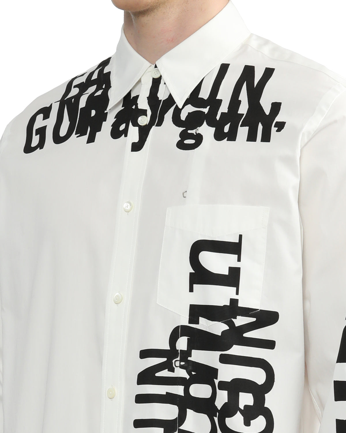 Printed cotton silk shirt