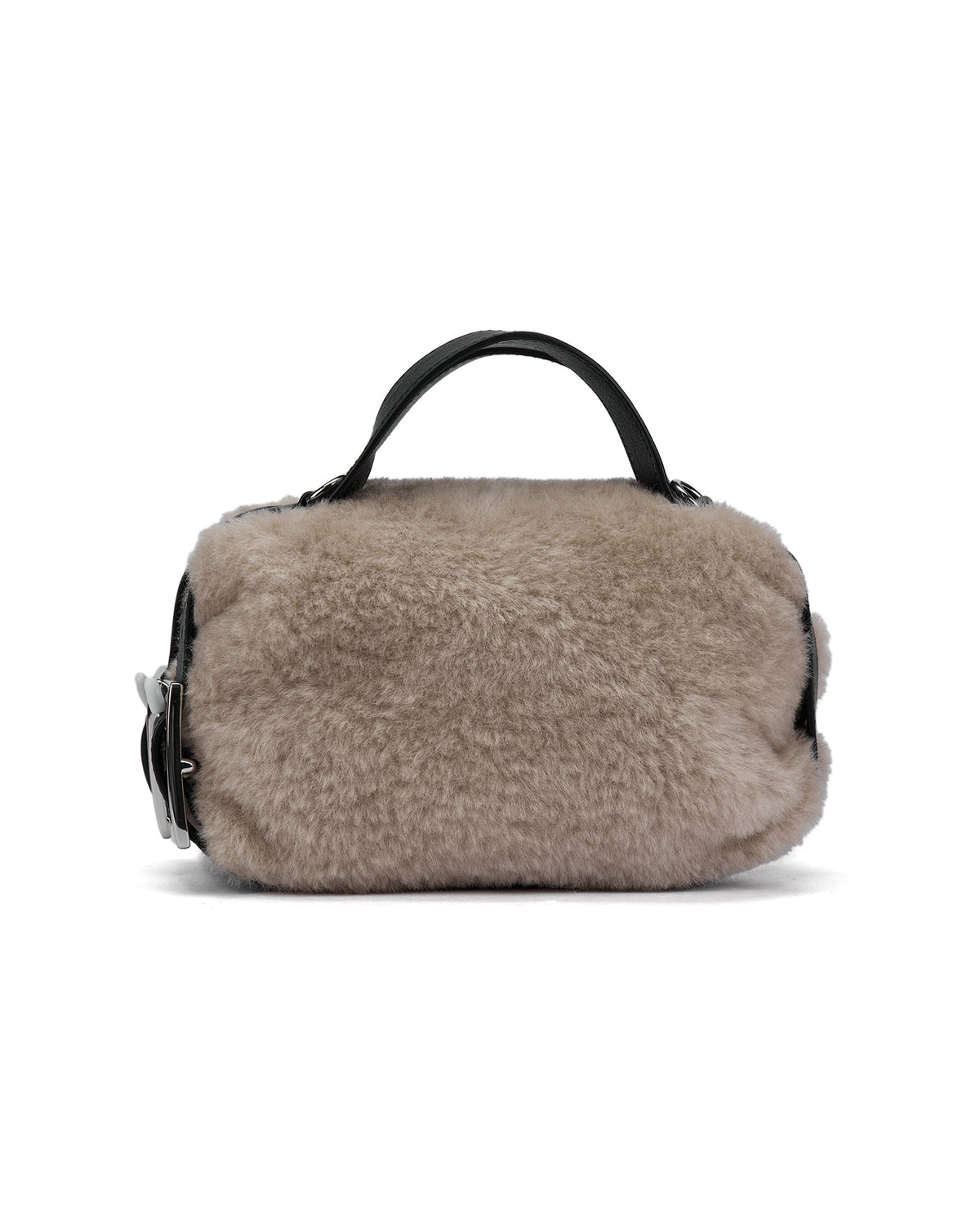 Mini faux fur biker belt bag