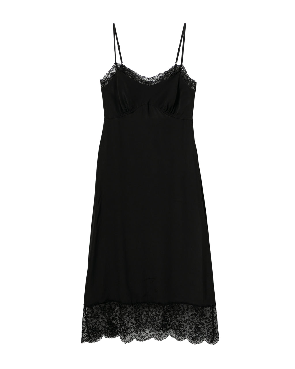Lace trim slip dress