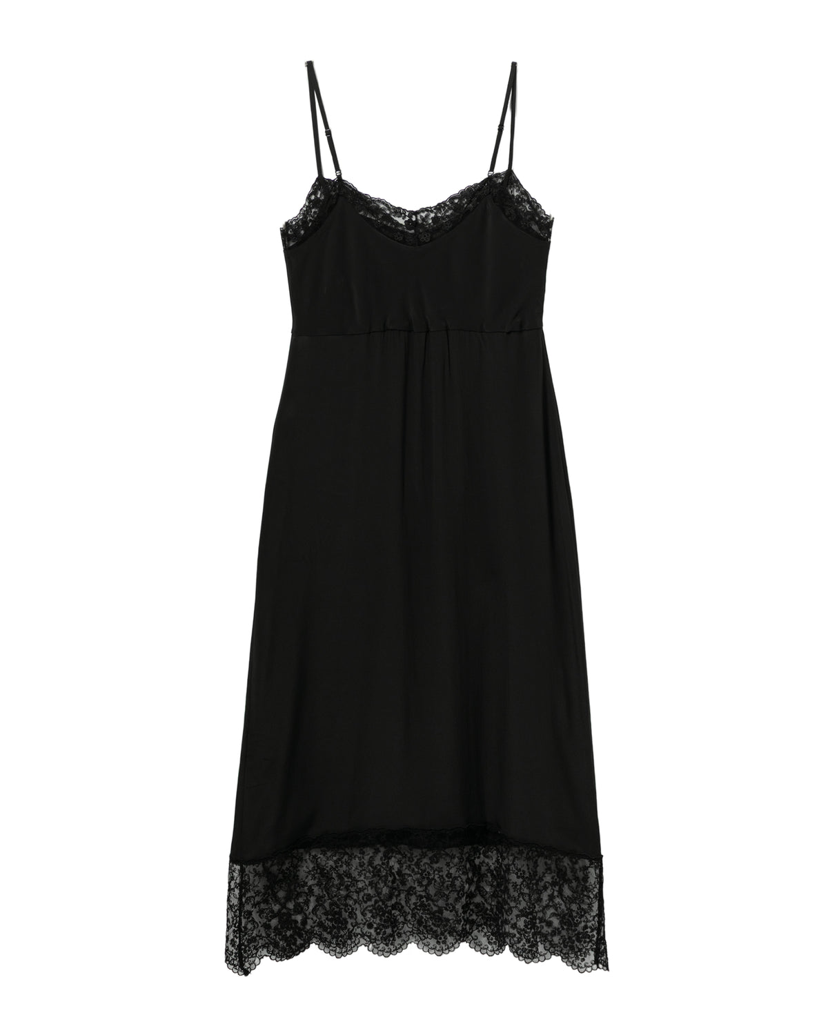 Lace trim slip dress