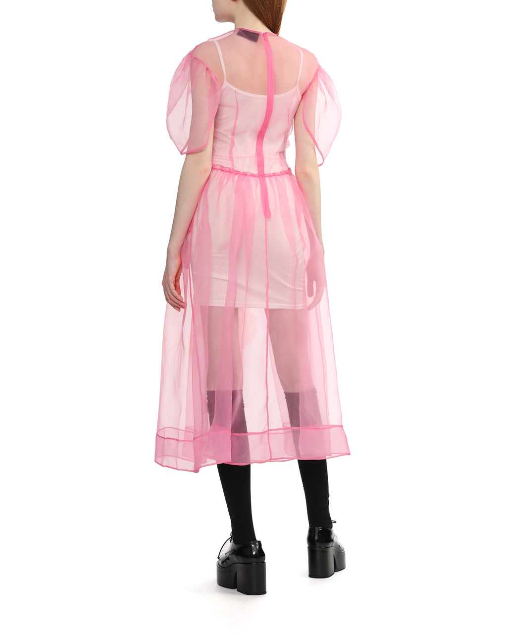 Petal sleeve dancing organza dress
