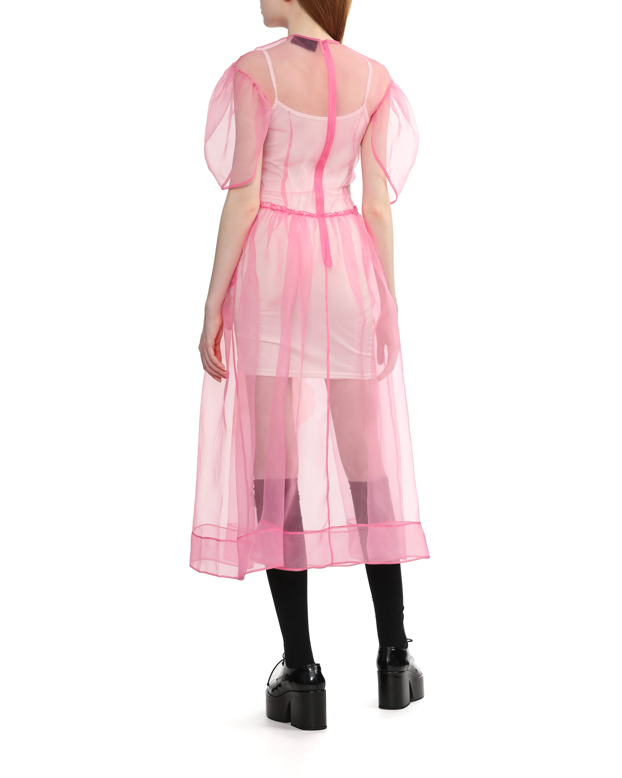 Petal sleeve dancing organza dress