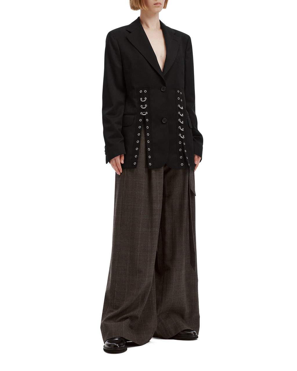 Ring-detail blazer