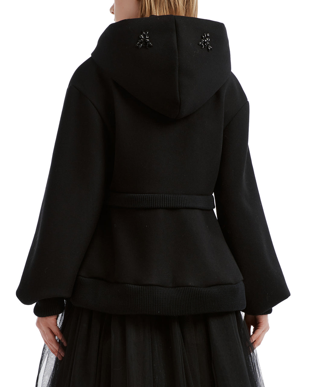 Zip-up hooded jacket