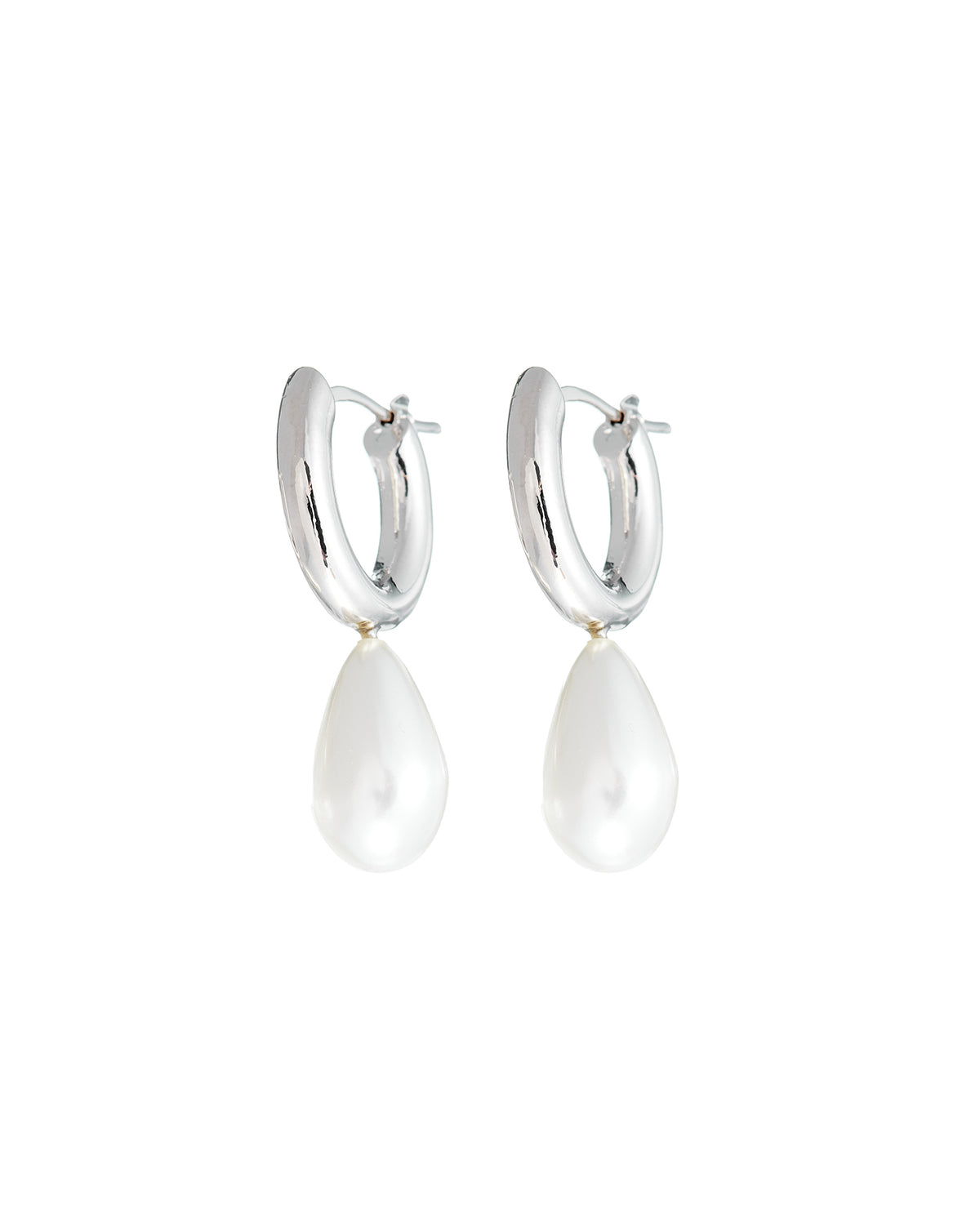 Pearl hoop earrings