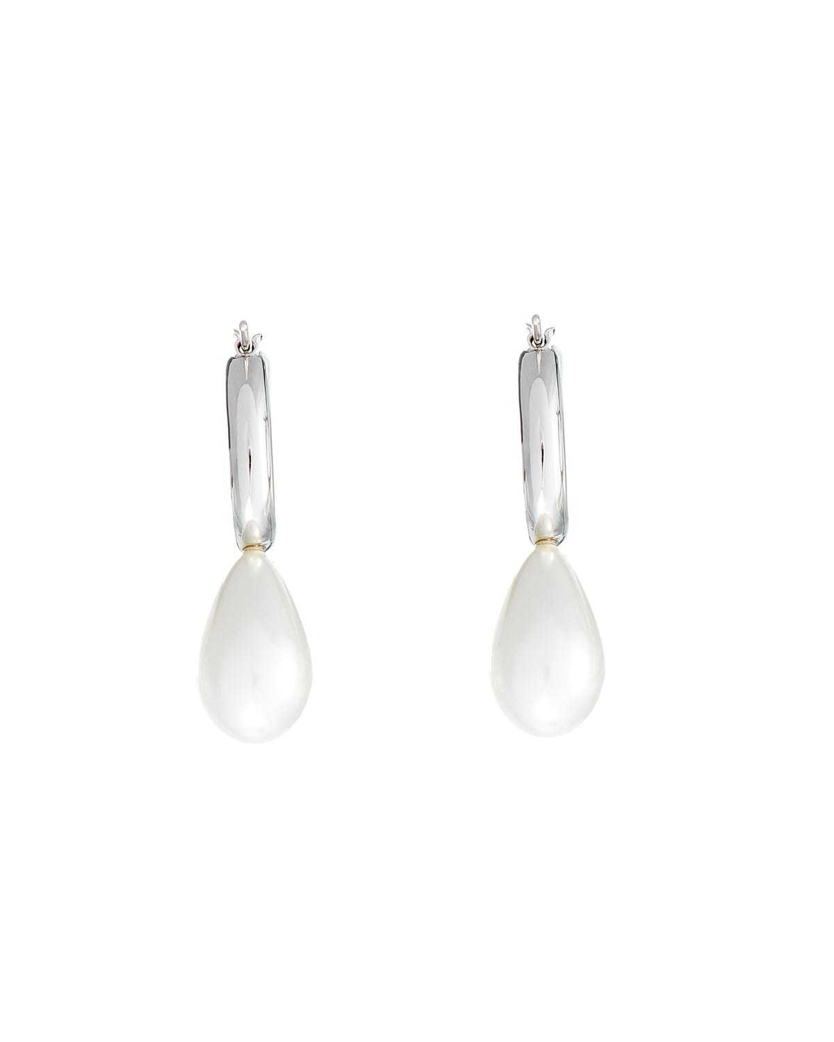 Pearl hoop earrings