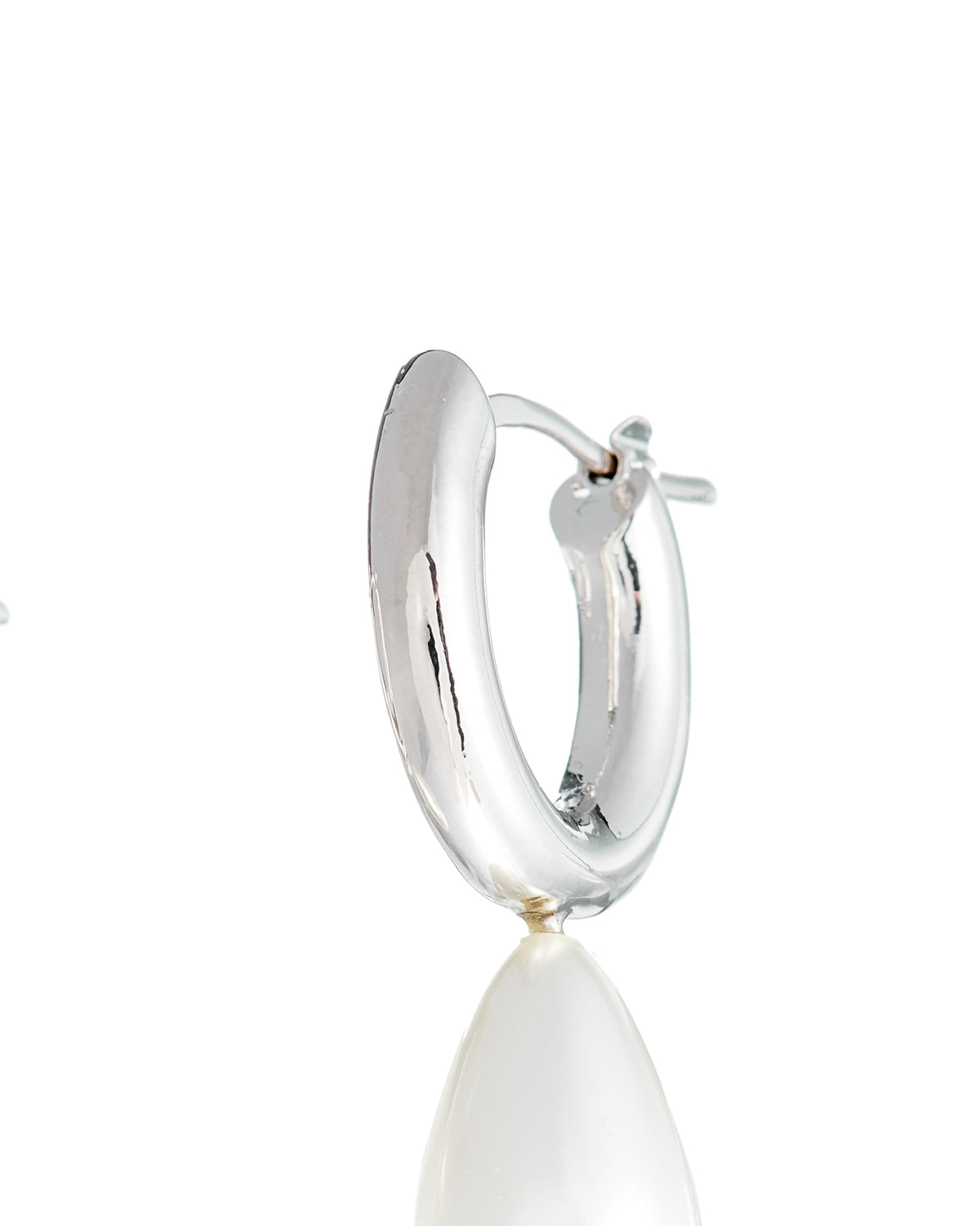Pearl hoop earrings