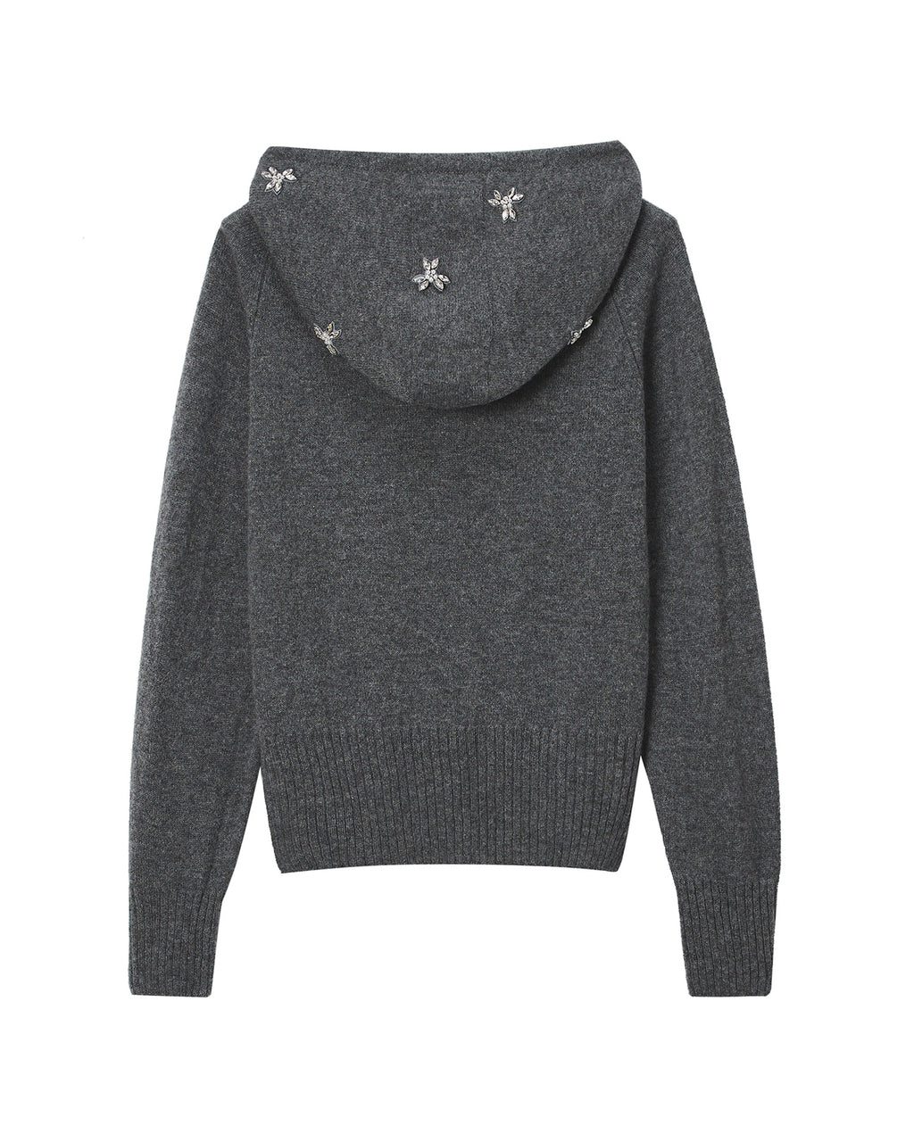Turbo embellished relaxed cashmere hoodie