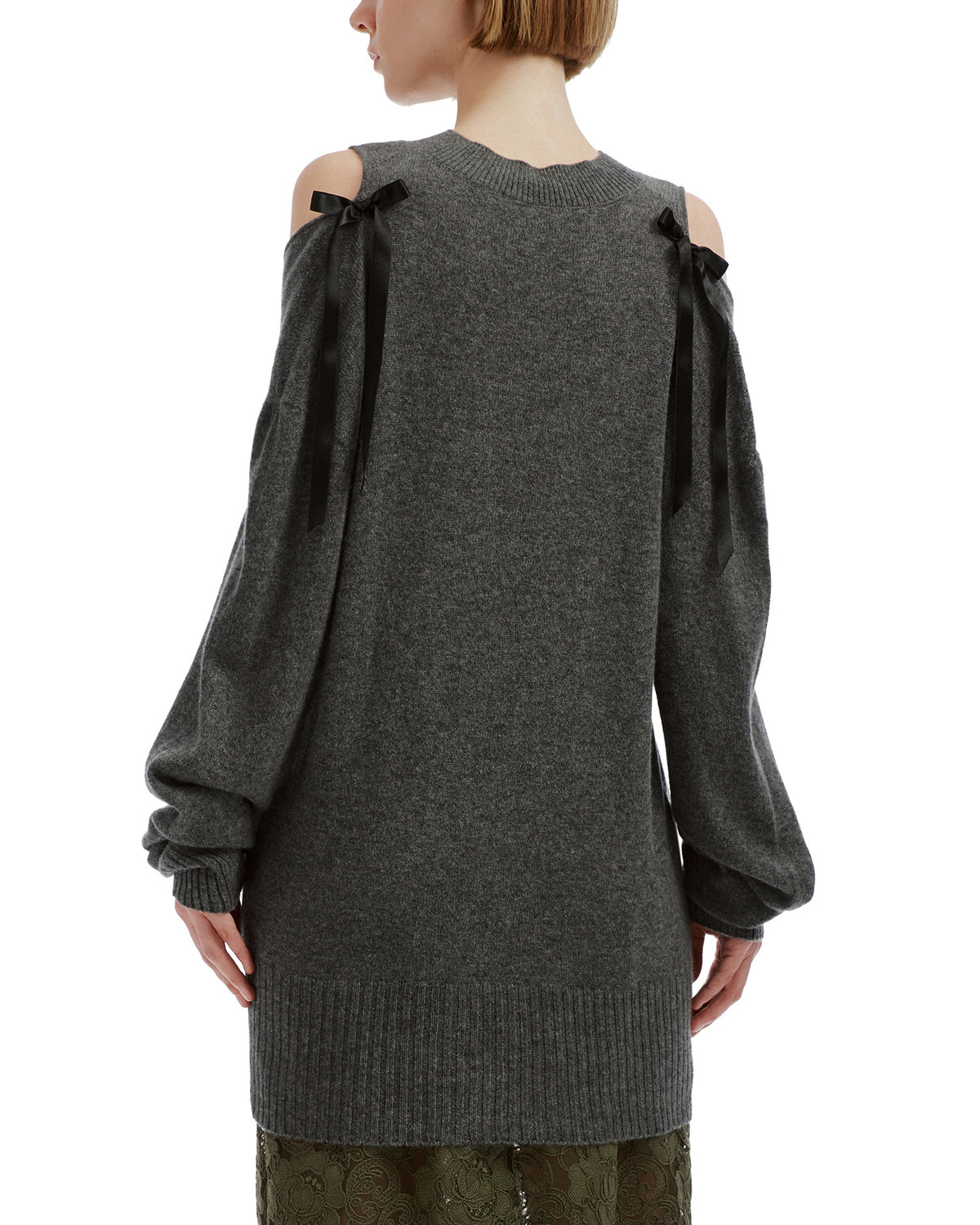 Cold-shoulder sweater