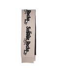 Long graphic logo knit scarf