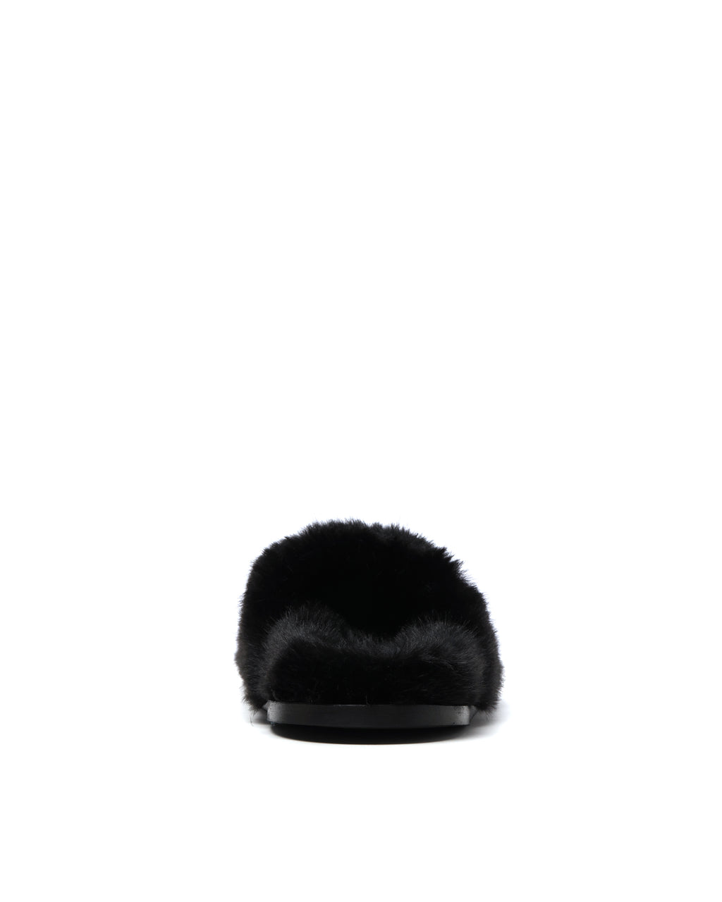 Embellished furry slippers