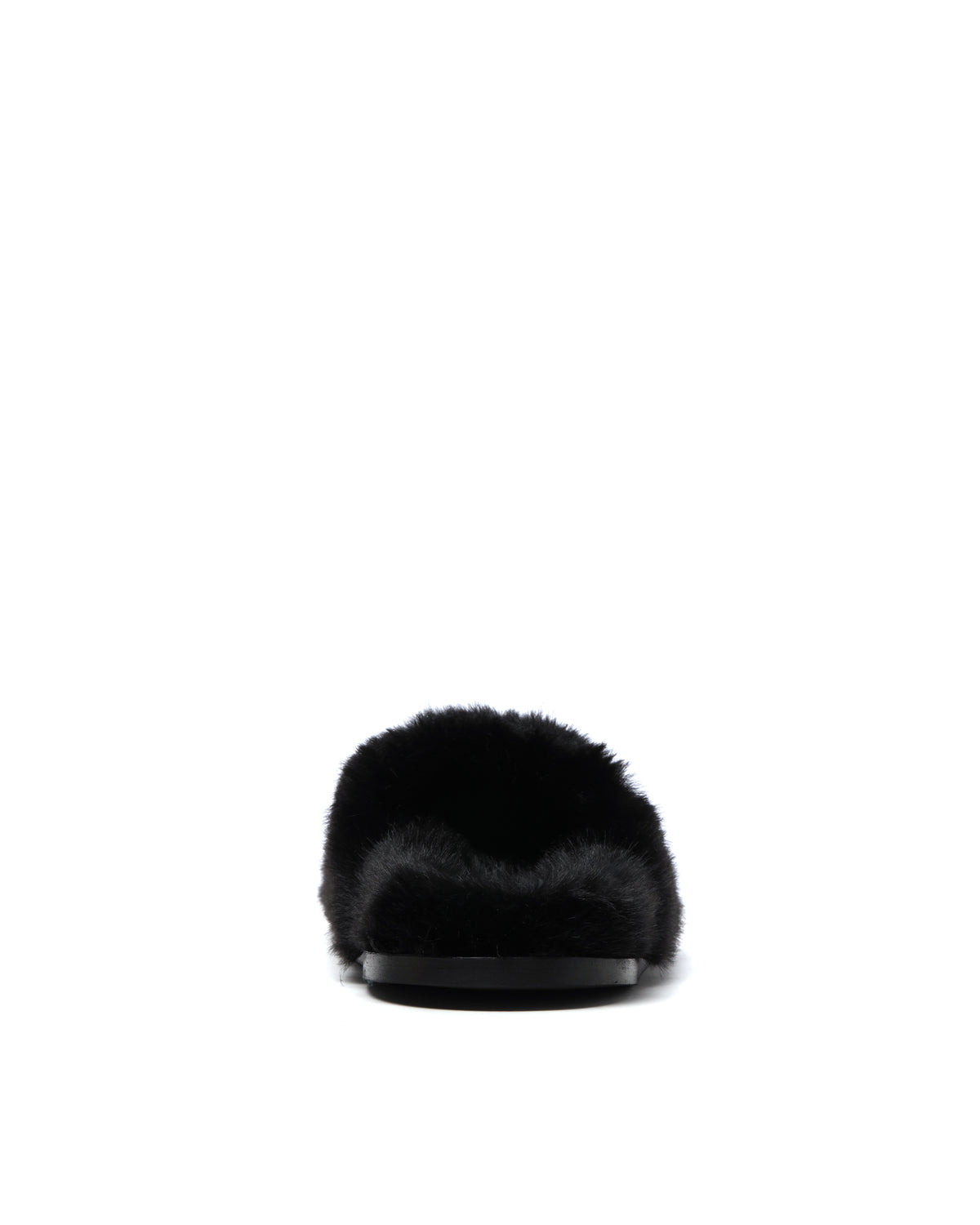Embellished furry slippers