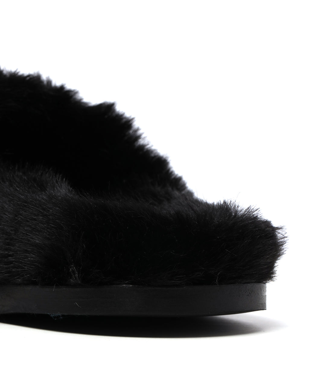Embellished furry slippers