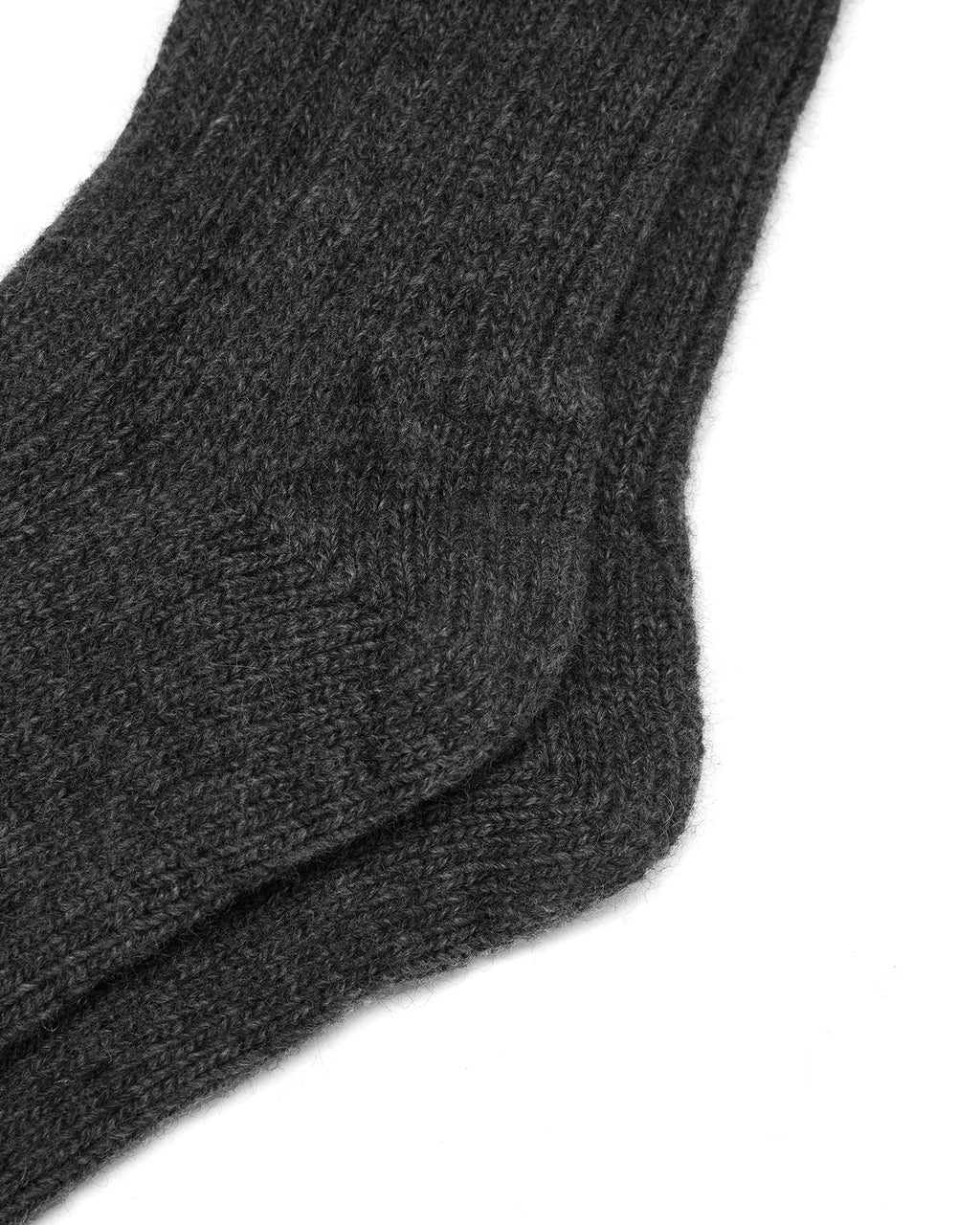 Chunky wool leather strap ankle socks