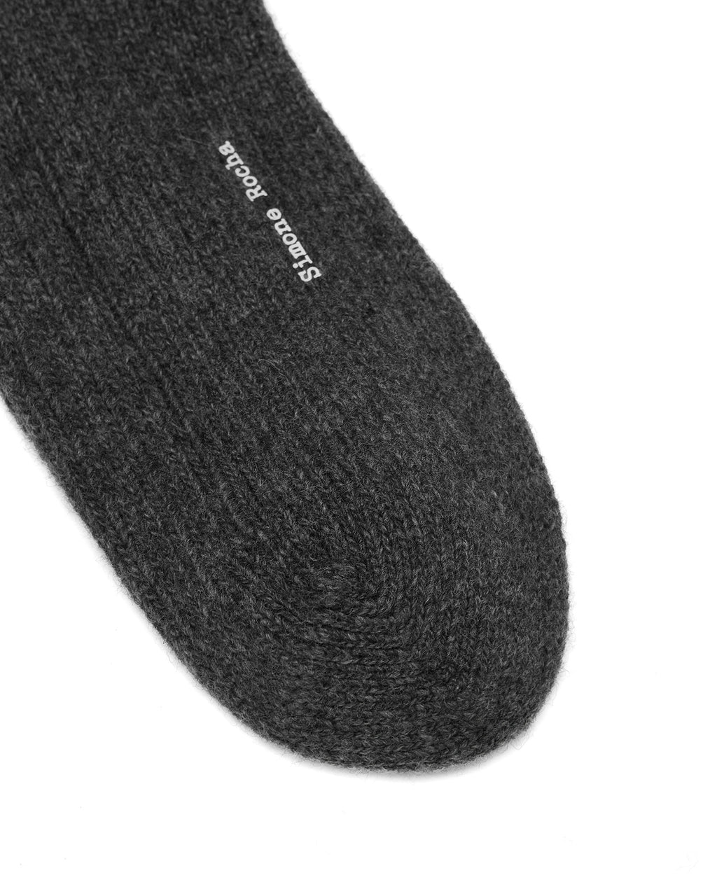 Chunky wool leather strap ankle socks