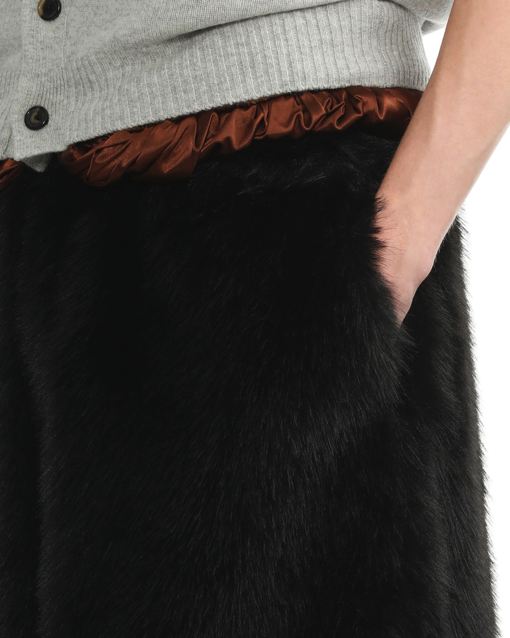 Faux fur shorts