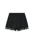 Lace trim negligee shorts