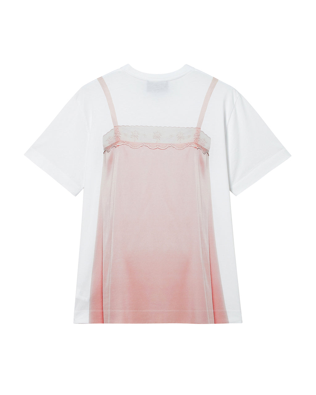 Lace cami print tee