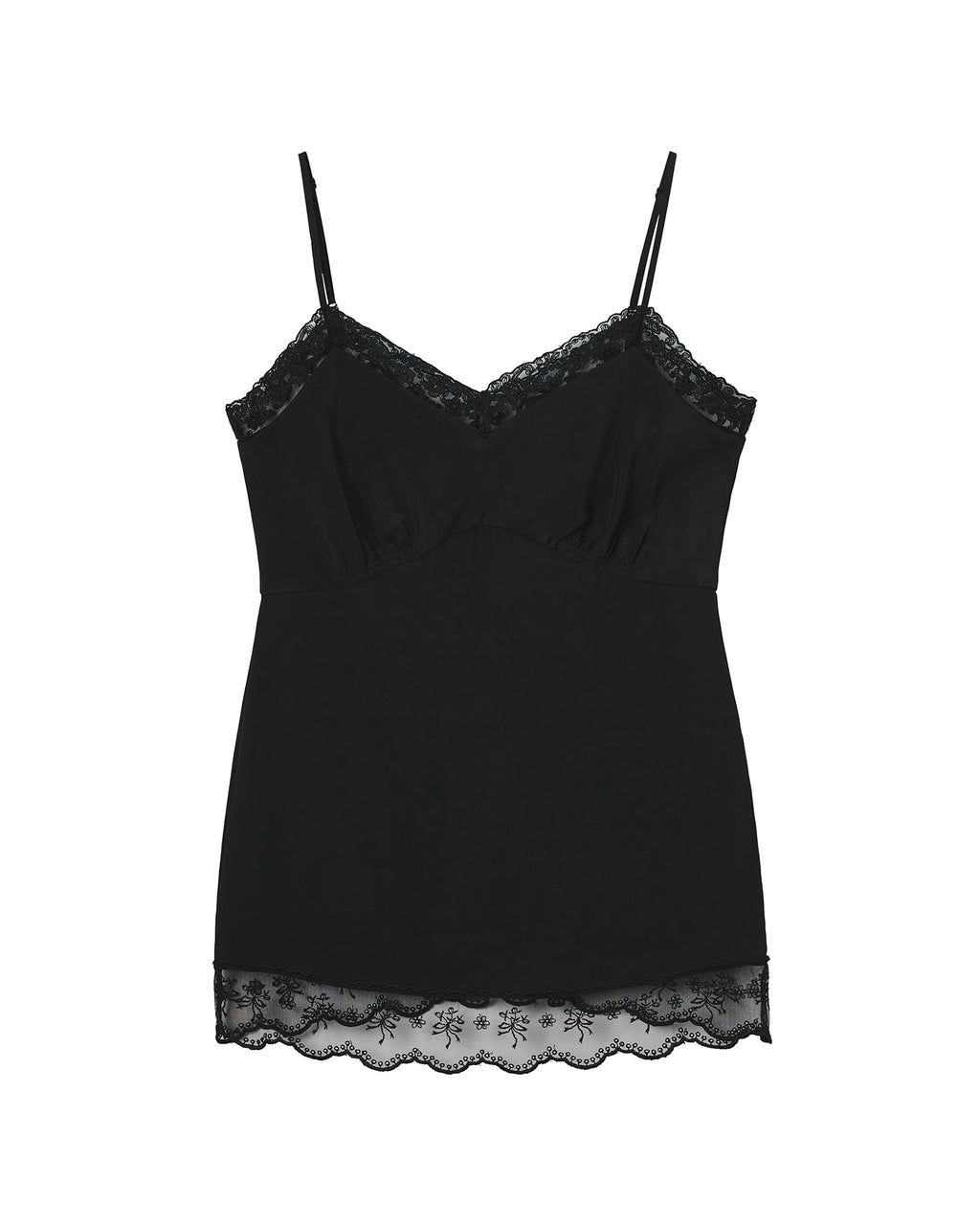Lace trim negligee cami