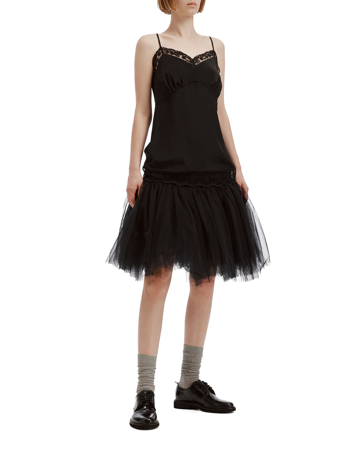 Lace trim negligee cami