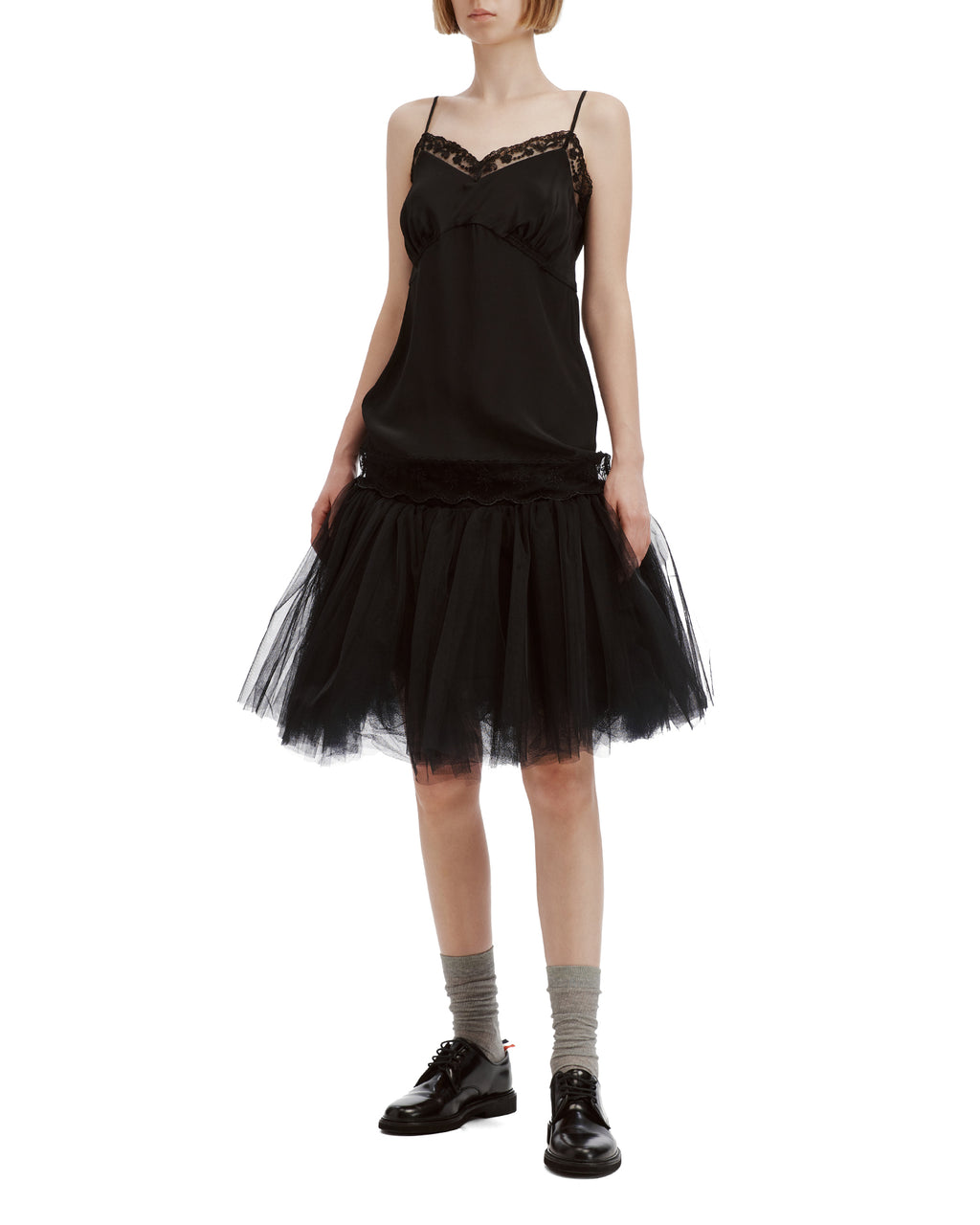 Lace trim negligee cami