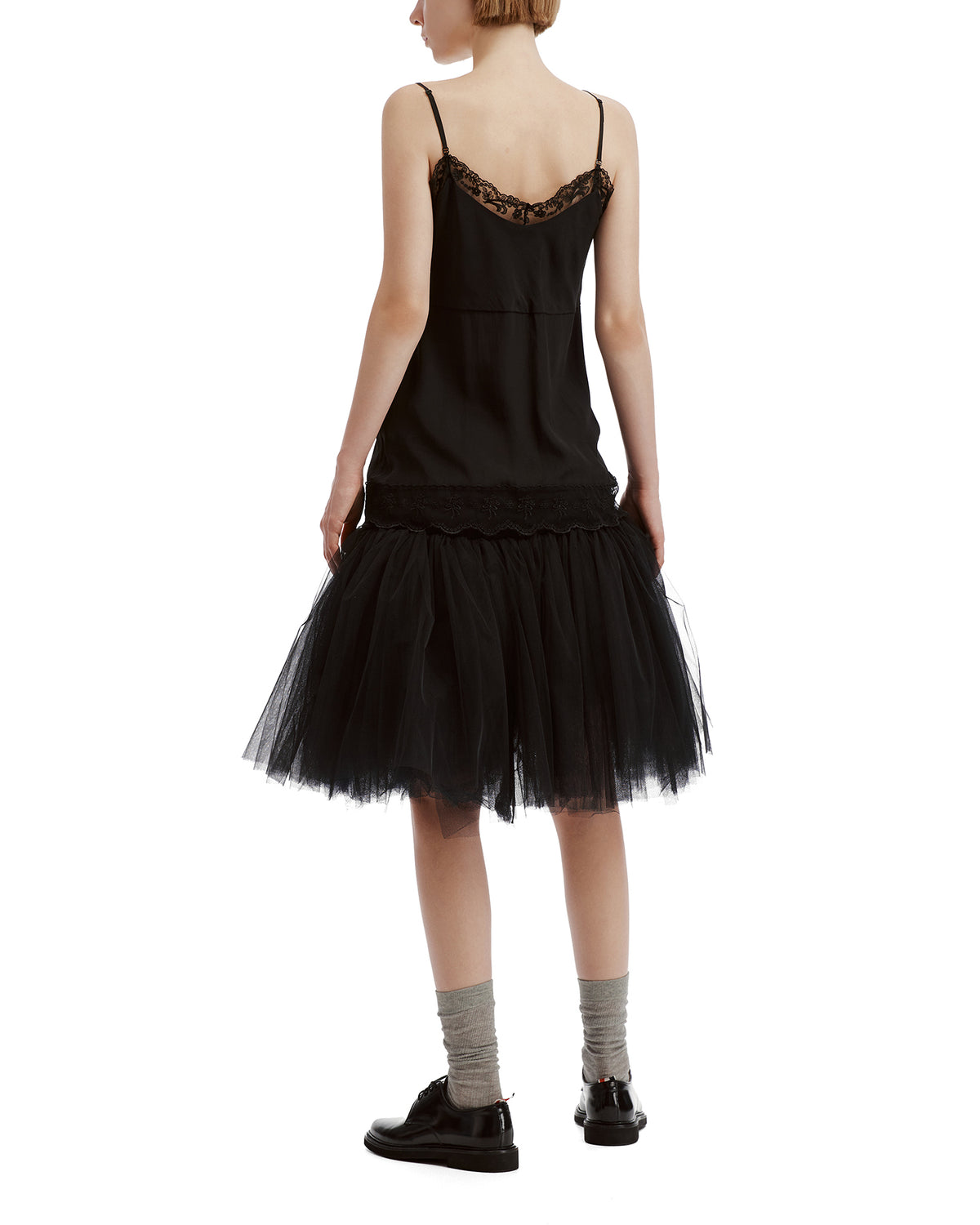Lace trim negligee cami