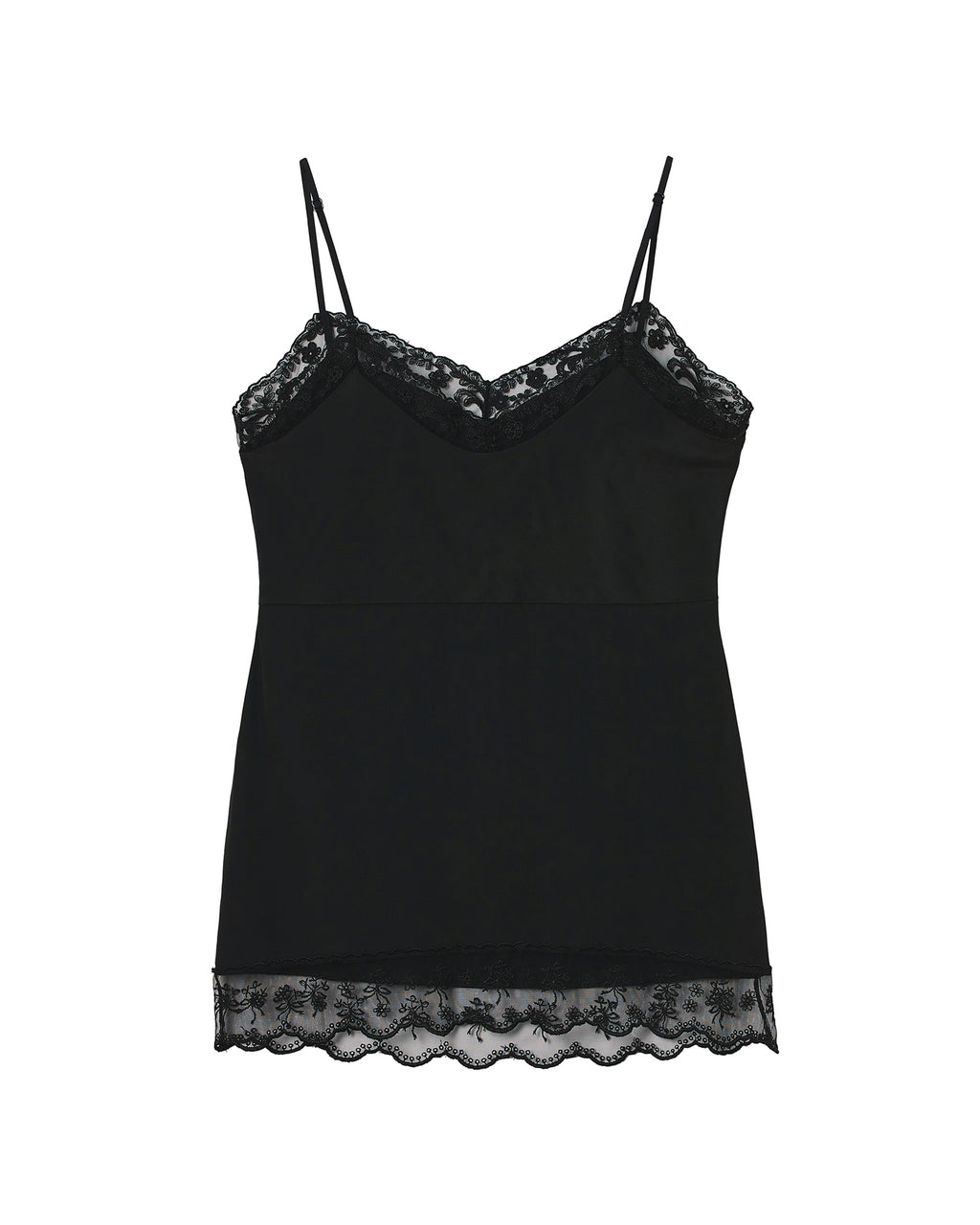 Lace trim negligee cami