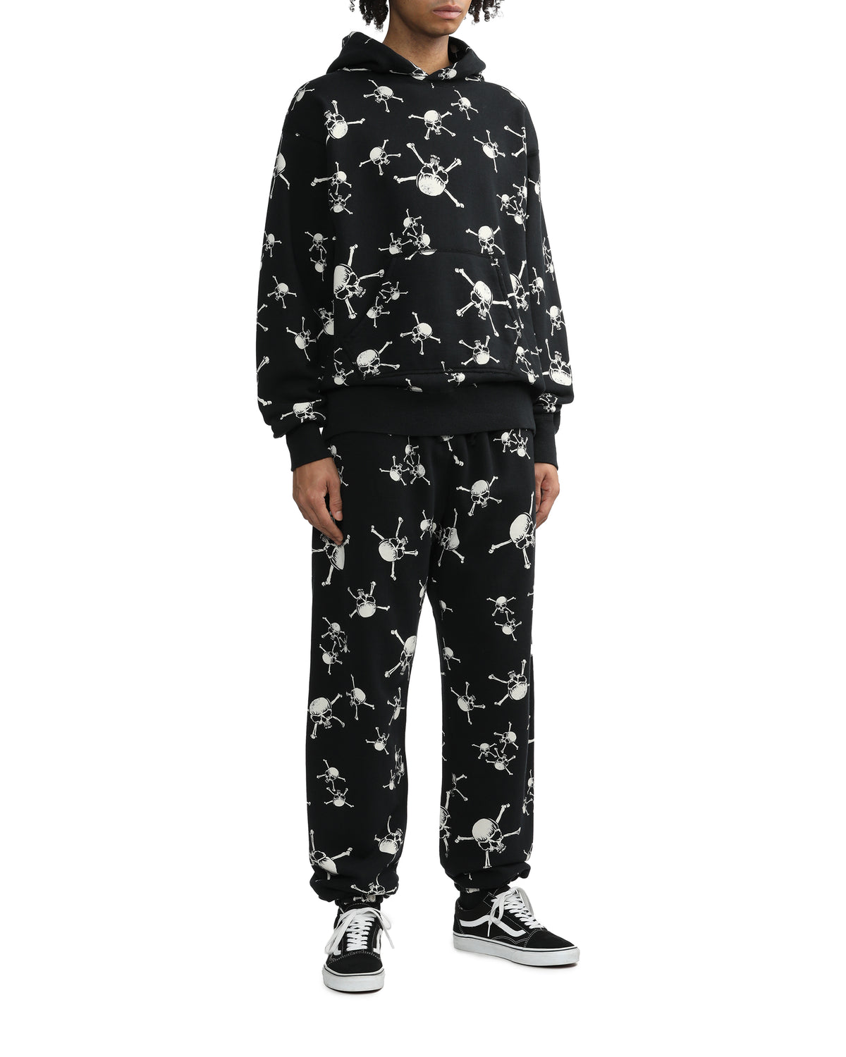 Skull-patterned sweatpants