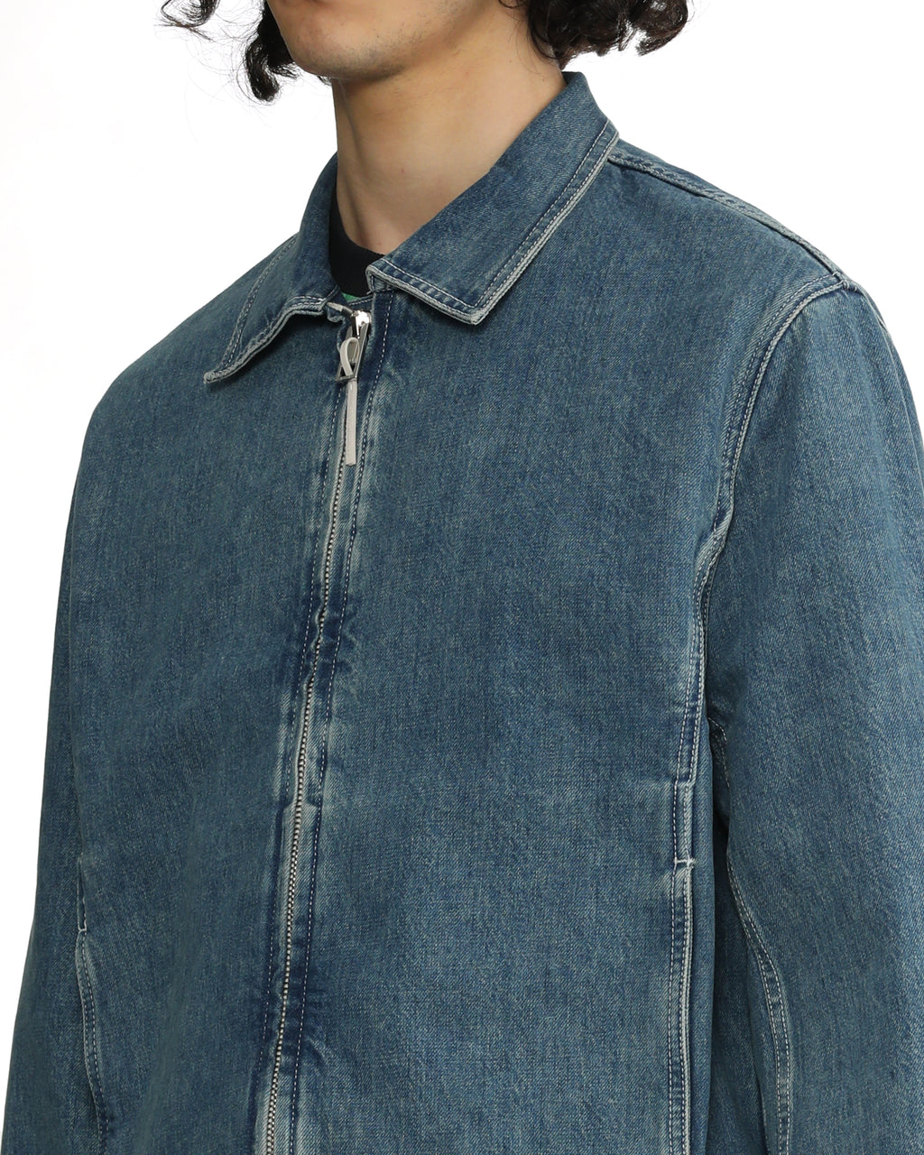 Zip up denim jacket