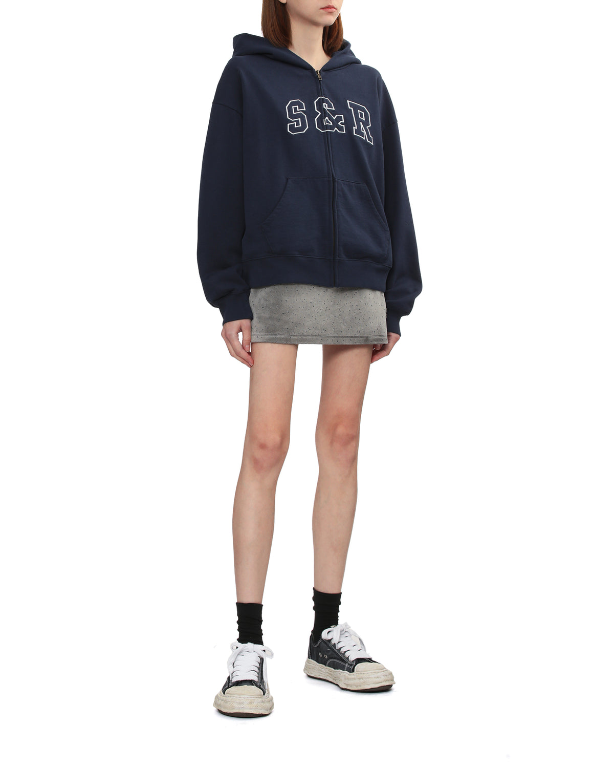 Embroidered hooded jacket