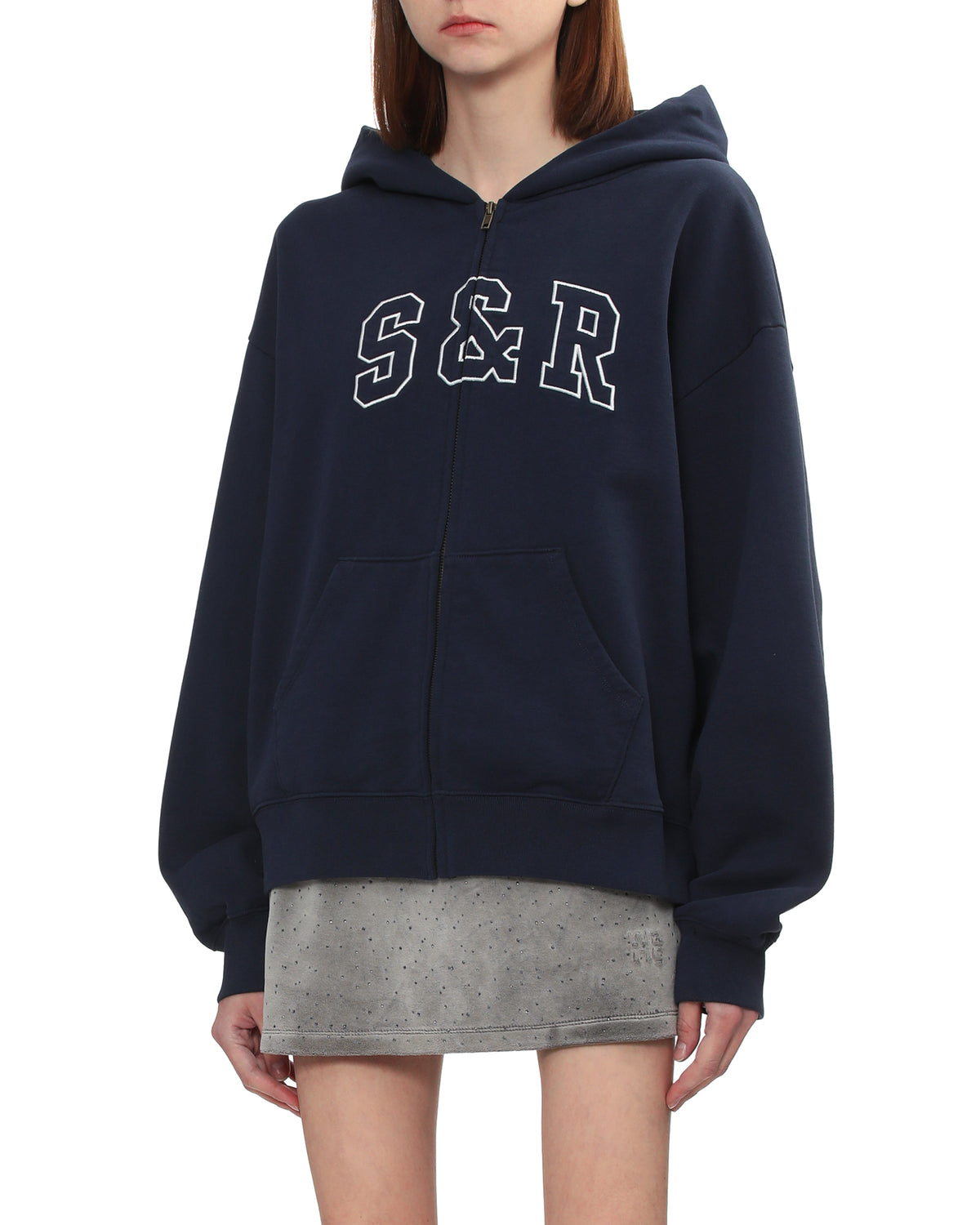 Embroidered hooded jacket