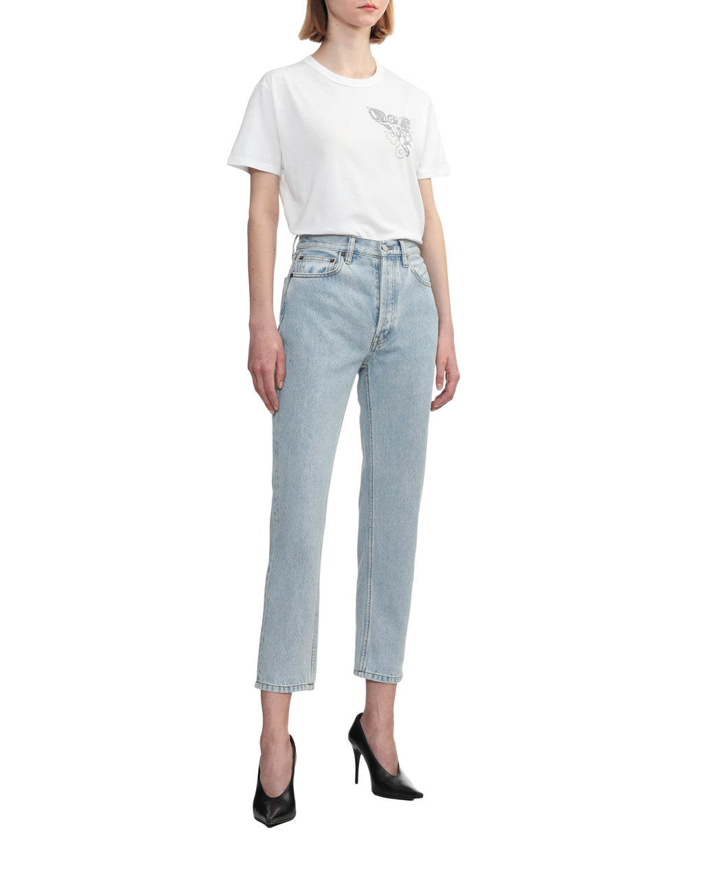 Back striped jeans