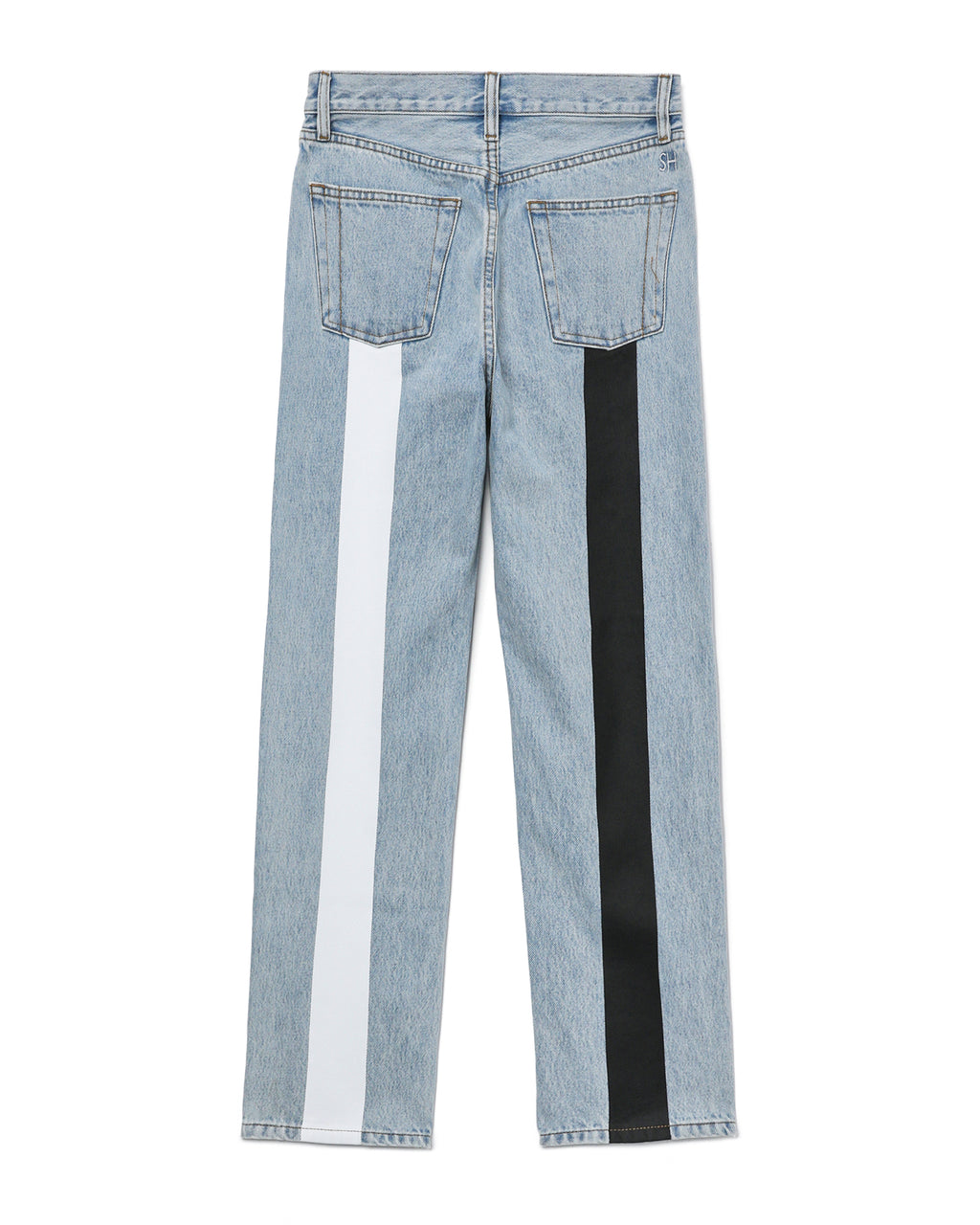 Back striped jeans