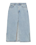Denim midi skirt