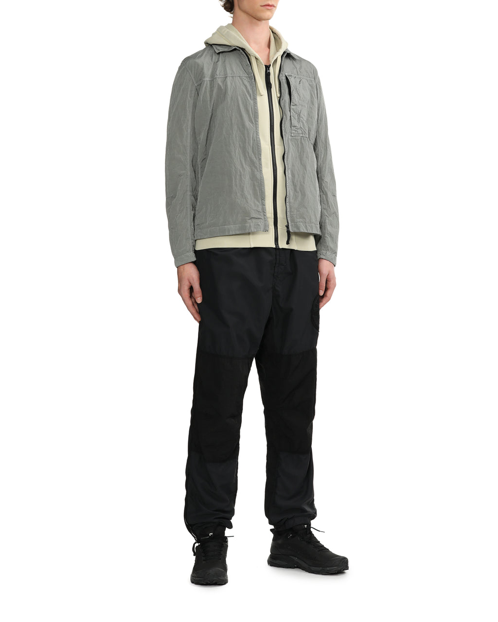 Brushed nylon joggers