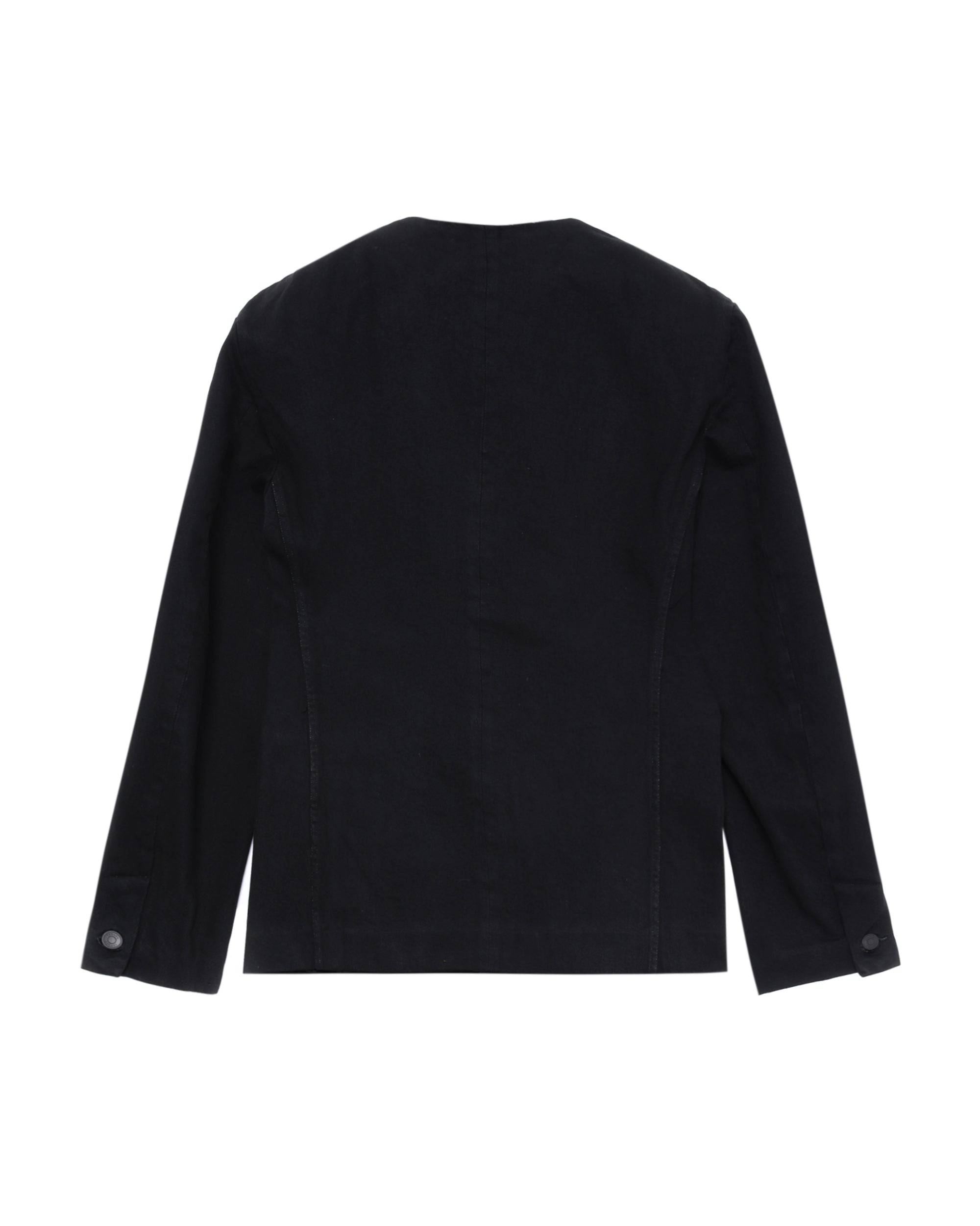 No collar work jean jacket