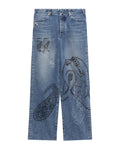 Printed jeans